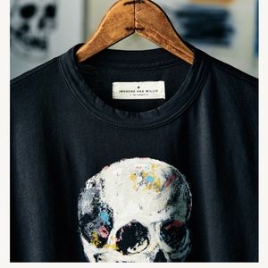 NWT Imogene+ Willie skull tee, unisex L